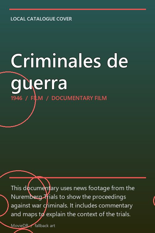 Criminales de guerra poster
