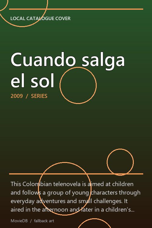 Cuando salga el sol poster