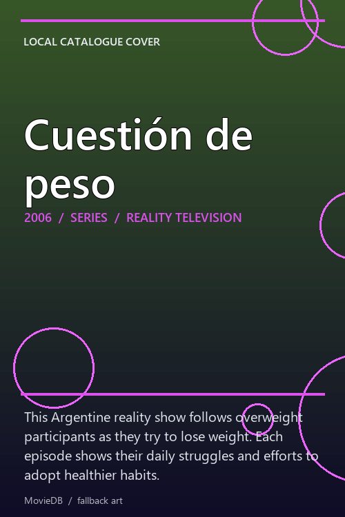 Cuestión de peso poster