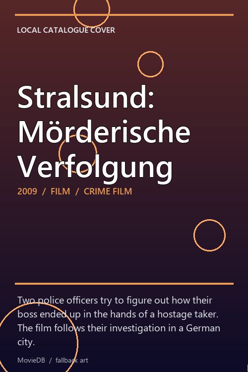 Stralsund: Mörderische Verfolgung poster