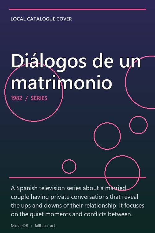 Diálogos de un matrimonio poster