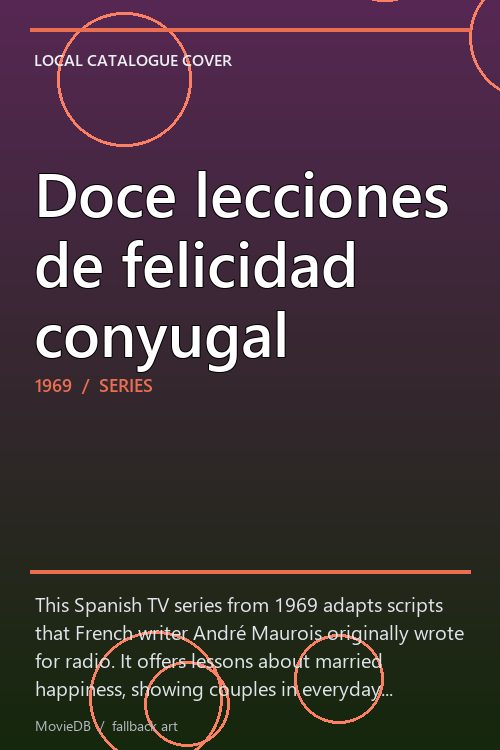 Doce lecciones de felicidad conyugal poster