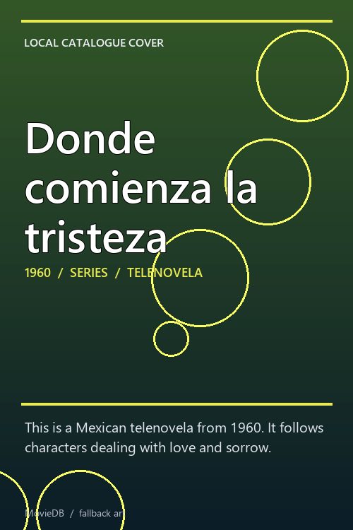 Donde comienza la tristeza poster