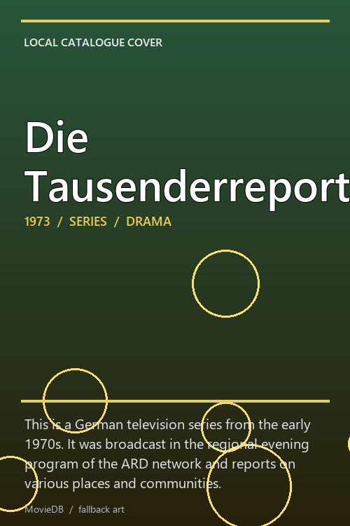 Die Tausenderreportage poster