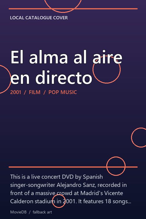 El alma al aire en directo poster