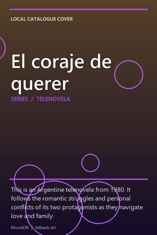 El coraje de querer poster