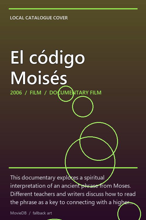 El código Moisés poster