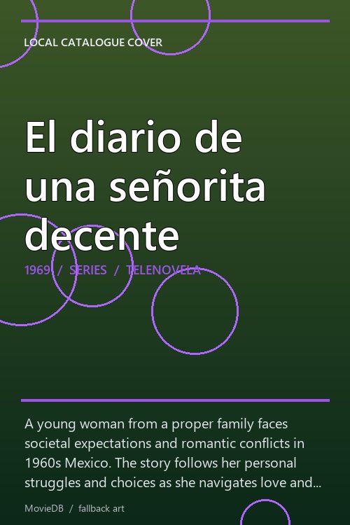 El diario de una señorita decente poster