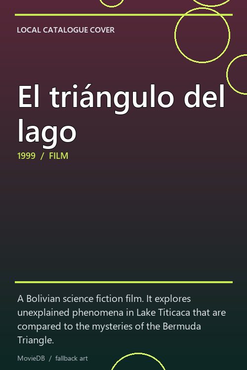 El triángulo del lago poster