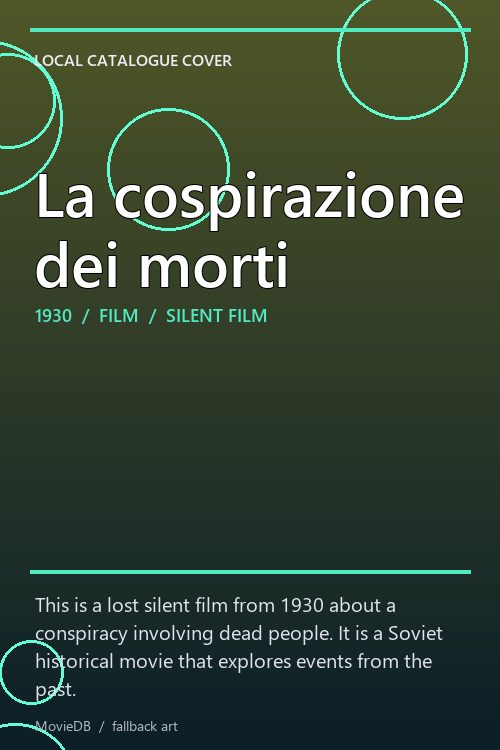 La cospirazione dei morti poster