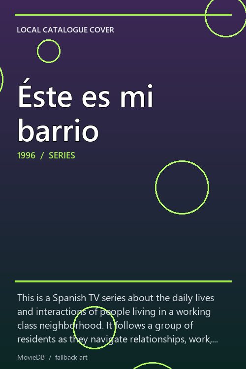 Éste es mi barrio poster