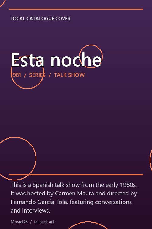 Esta noche poster