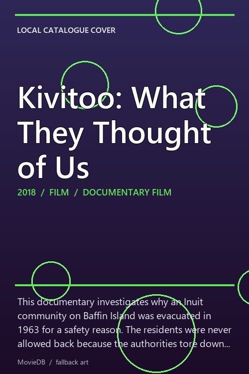 Kivitoo: What They Thought of Us poster