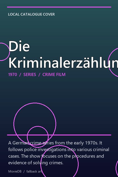 Die Kriminalerzählung poster