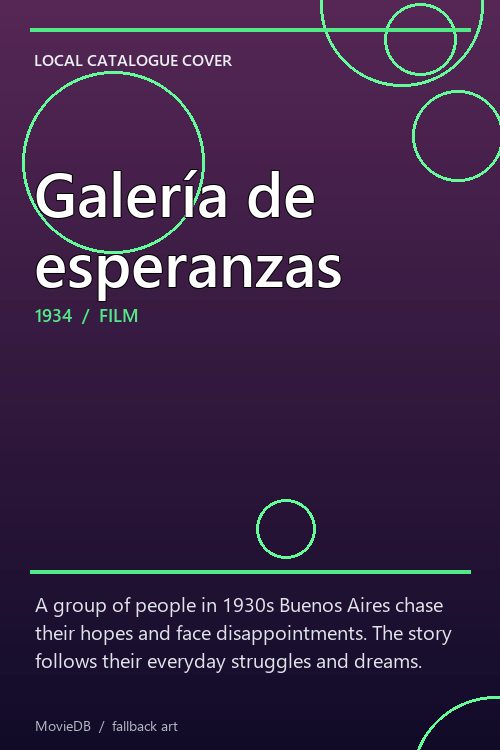 Galería de esperanzas poster