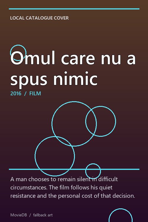 Omul care nu a spus nimic poster