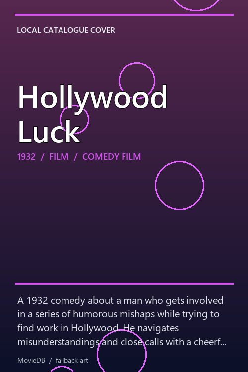Hollywood Luck poster