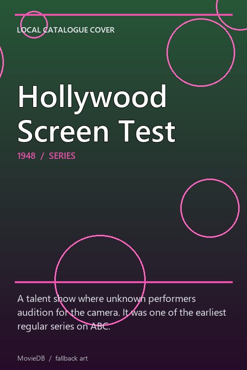 Hollywood Screen Test poster