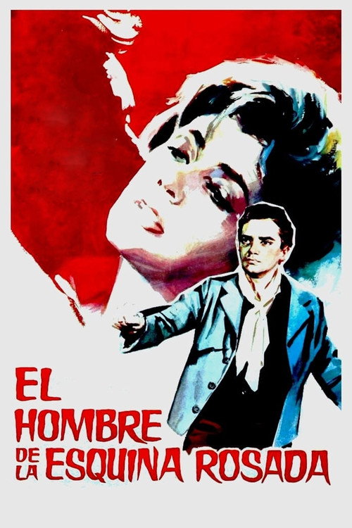 Hombre de la esquina rosada poster
