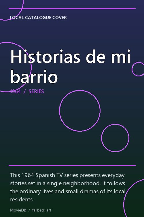 Historias de mi barrio poster