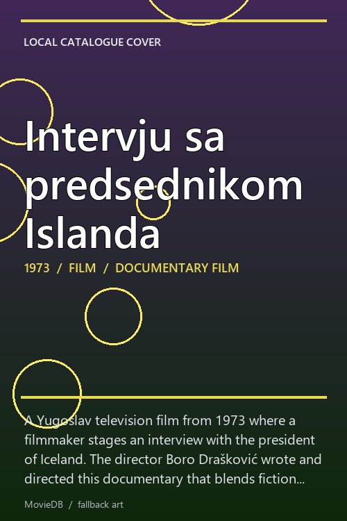 Intervju sa predsednikom Islanda poster