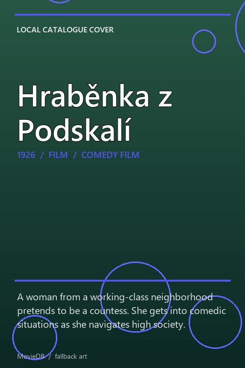 Hraběnka z Podskalí poster