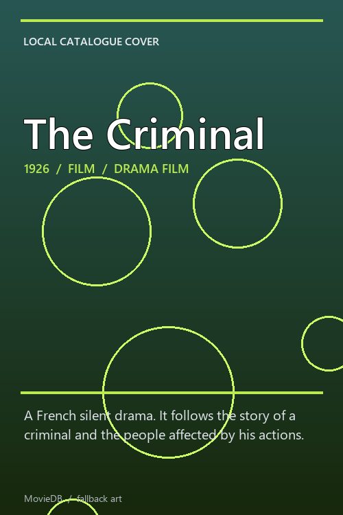 The Criminal poster