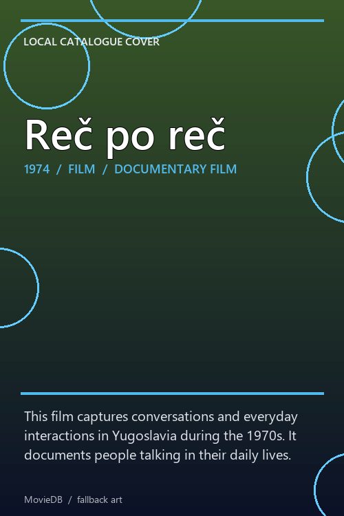 Reč po reč poster