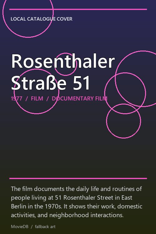 Rosenthaler Straße 51 poster