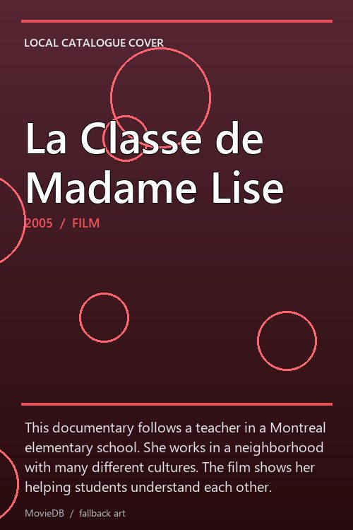 La Classe de Madame Lise poster