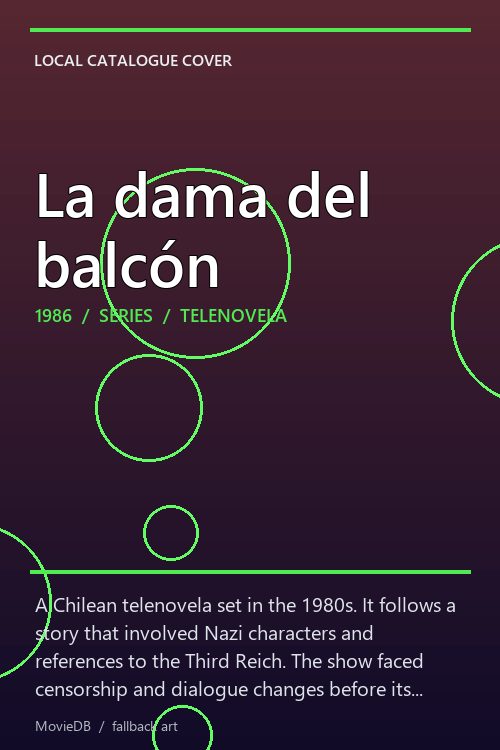 La dama del balcón poster