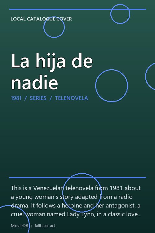 La hija de nadie poster