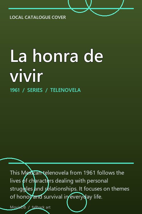 La honra de vivir poster