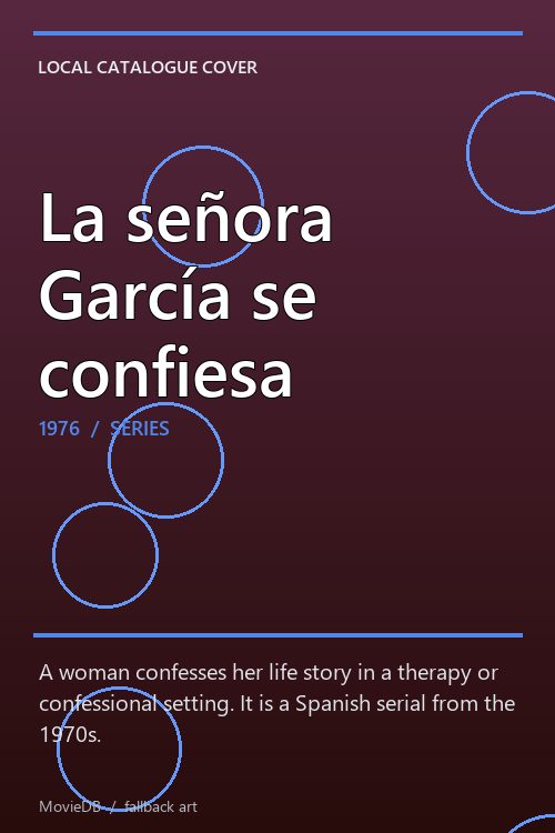 La señora García se confiesa poster