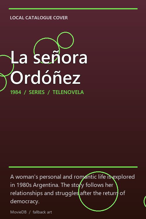La señora Ordóñez poster