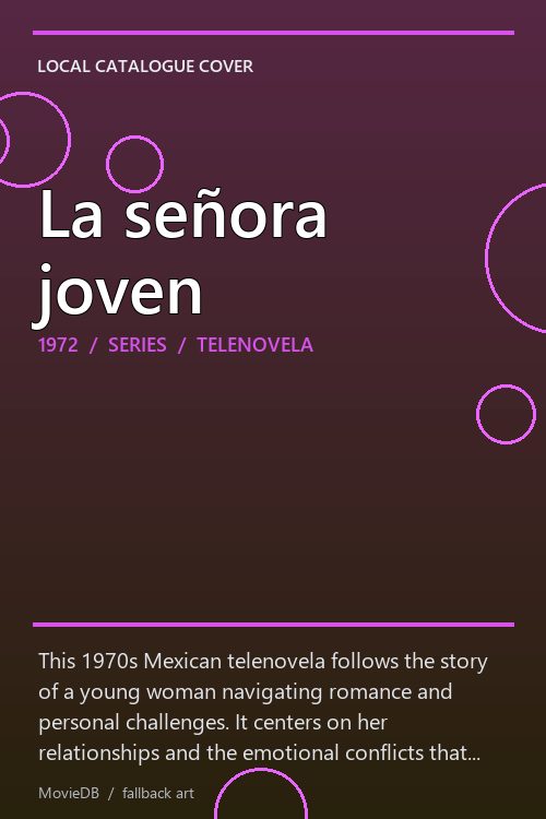 La señora joven poster