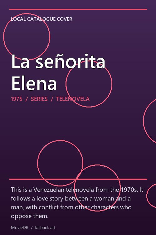 La señorita Elena poster