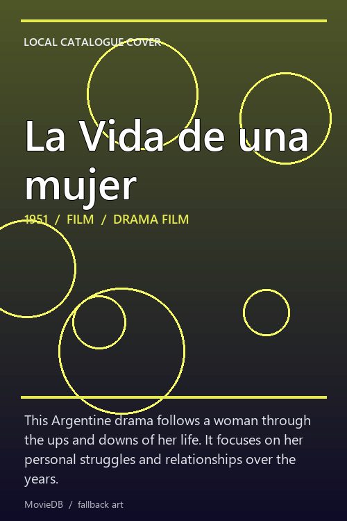 La Vida de una mujer poster