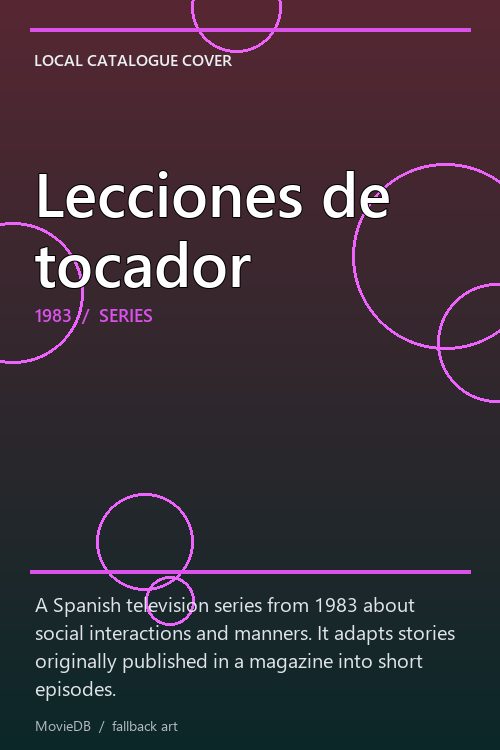 Lecciones de tocador poster