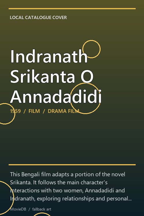 Indranath Srikanta O Annadadidi poster