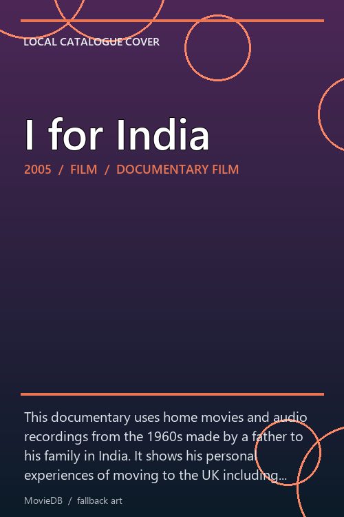 I for India poster