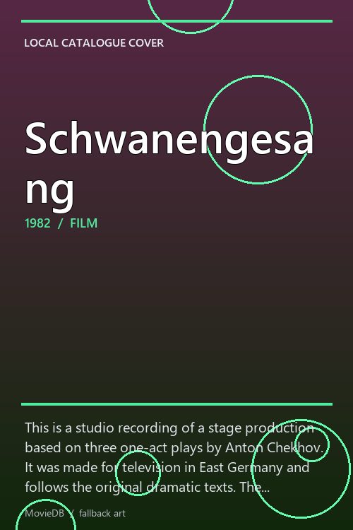 Schwanengesang poster