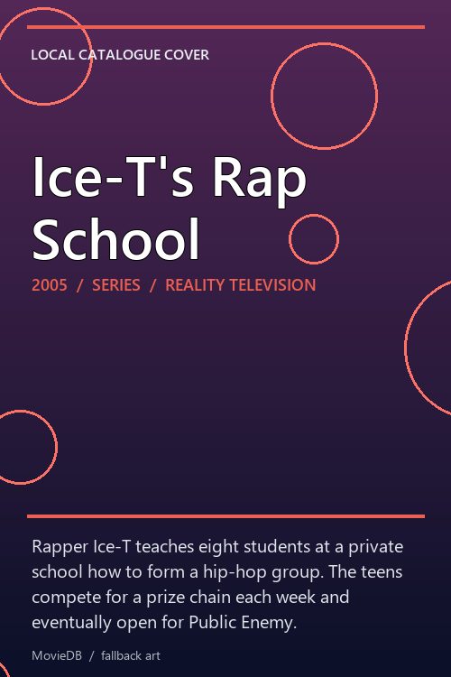 Ice-T's Rap School poster