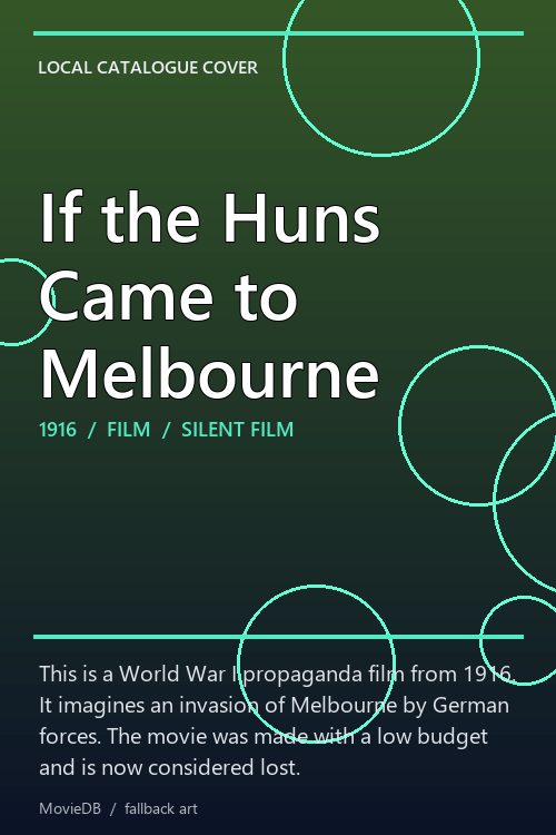 If the Huns Came to Melbourne poster