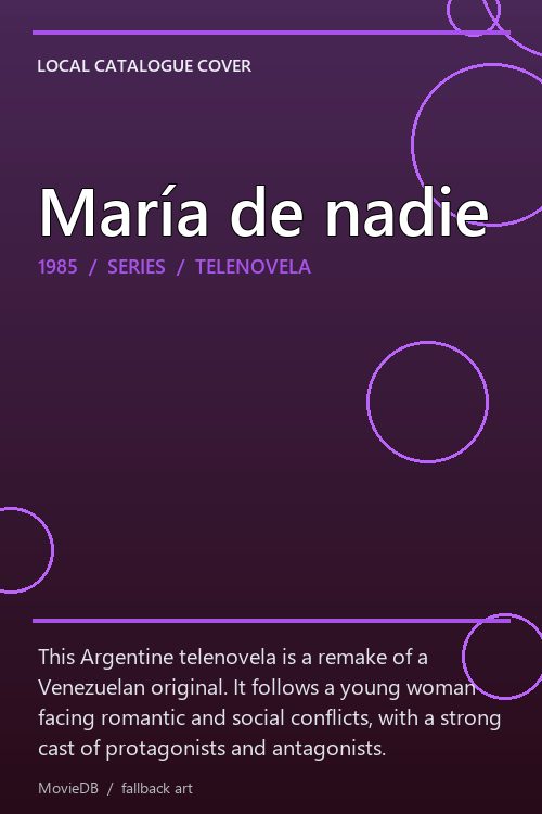 María de nadie poster