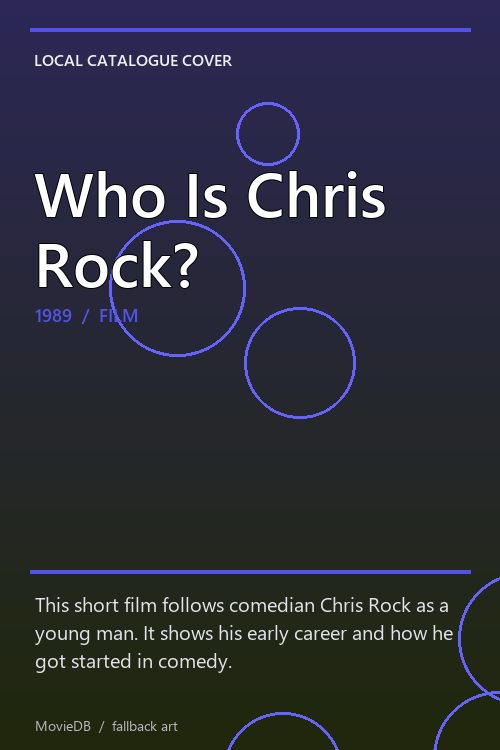 Who Is Chris Rock? poster