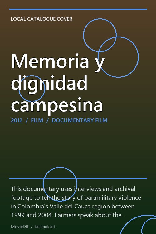 Memoria y dignidad campesina poster