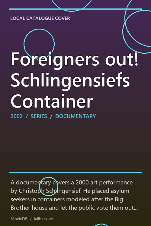 Foreigners out! Schlingensiefs Container poster