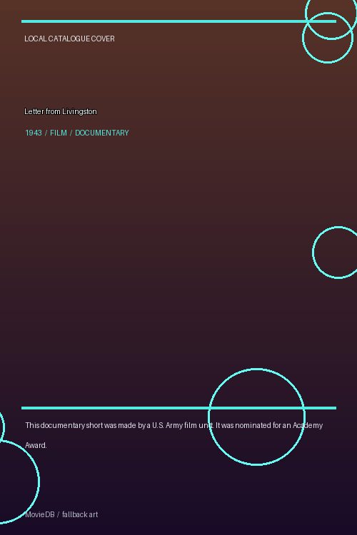 Letter from Livingston poster