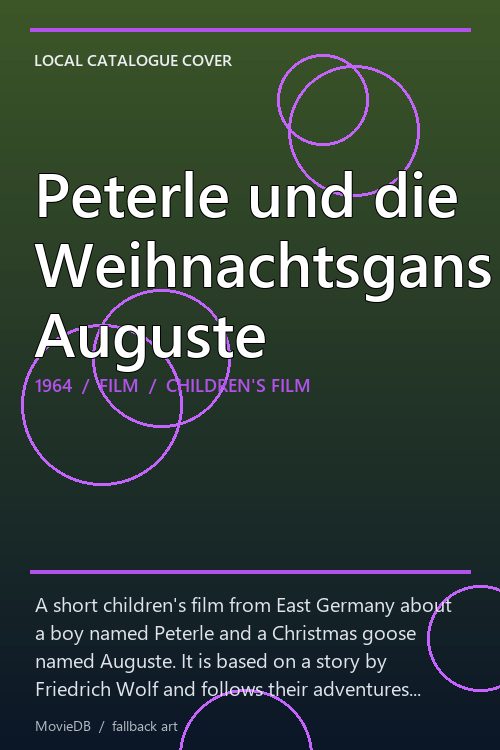 Peterle und die Weihnachtsgans Auguste poster